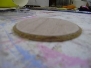 Jumanji board, wooden disc for central section